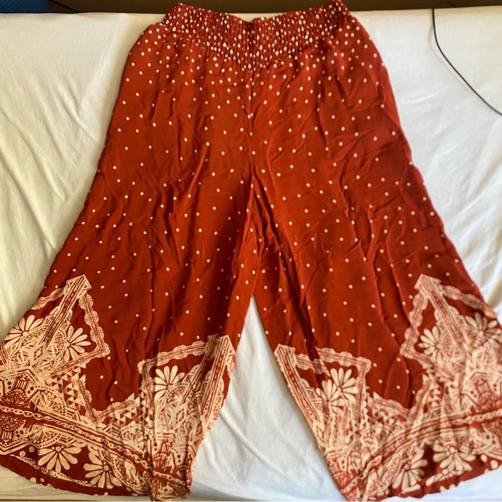 Free People Babylon River Flowy dark Orange
Patterned Pants size medium - Picture 3 of 7